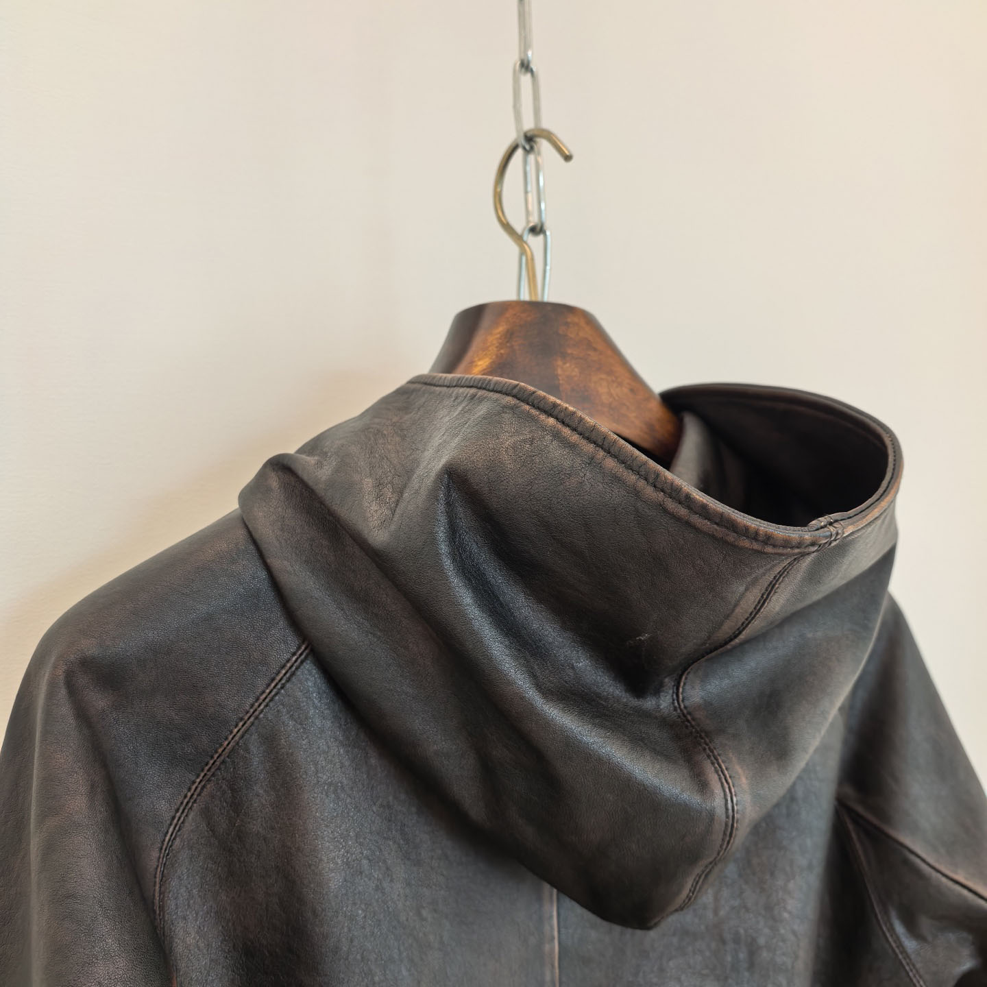 Prada Nappa Leather Hoodie Jacket - FashionPlug