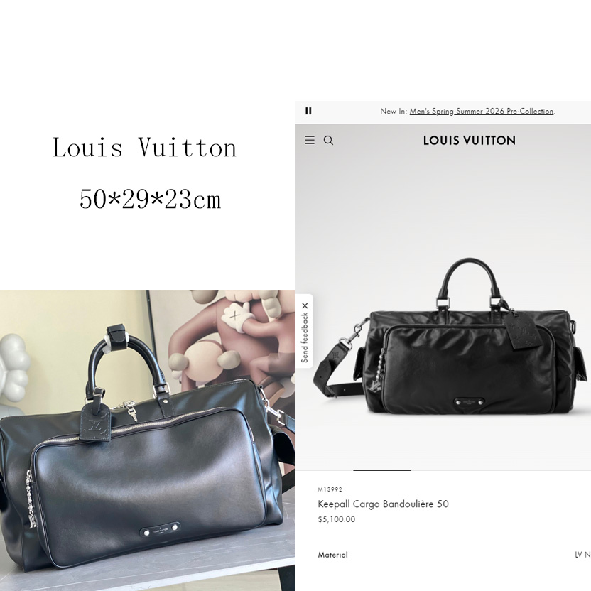 Louis Vuitton Keepall Cargo Bandoulière 50   M13992 - FashionPlug