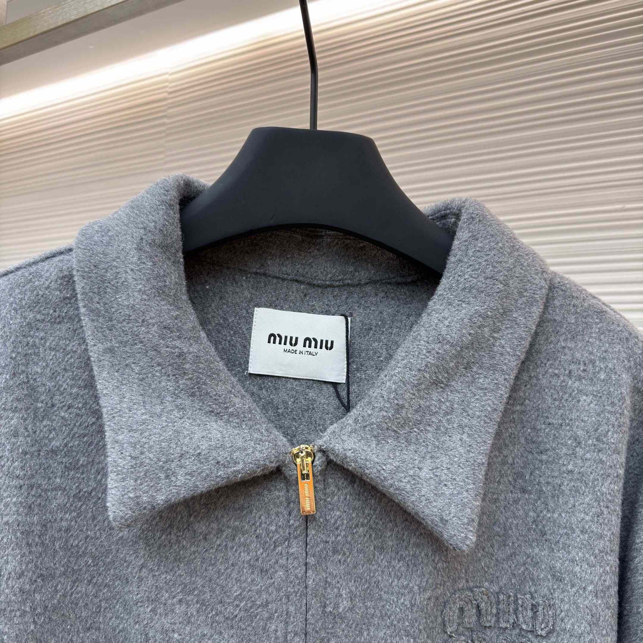 Miu Miu Double Cashmere Blouson Jacket - FashionPlug