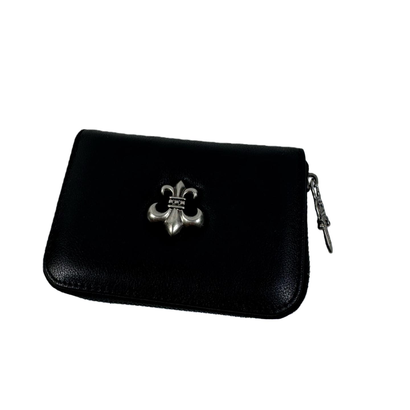 Chrome Heart Leather Cross Wallet - FashionPlug