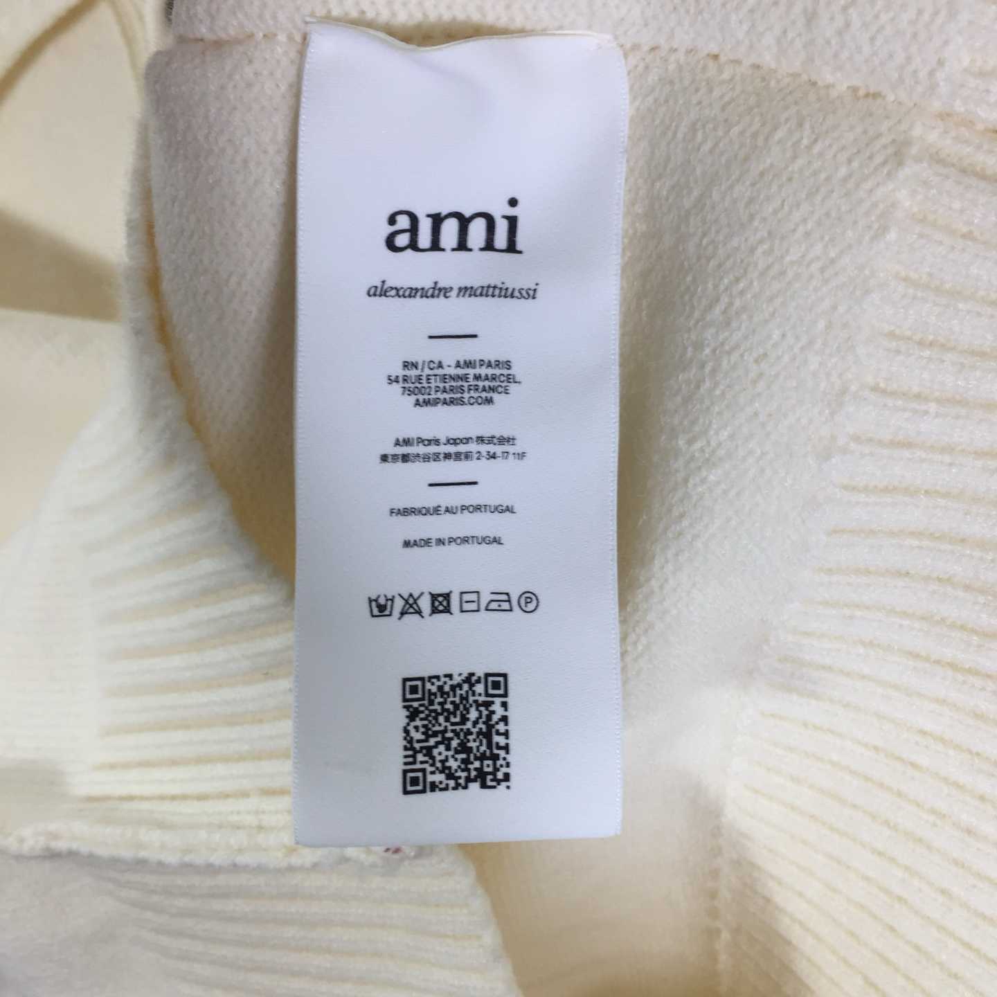 AMI Paris Ami De Coeur Wool Polo Shirt - FashionPlug