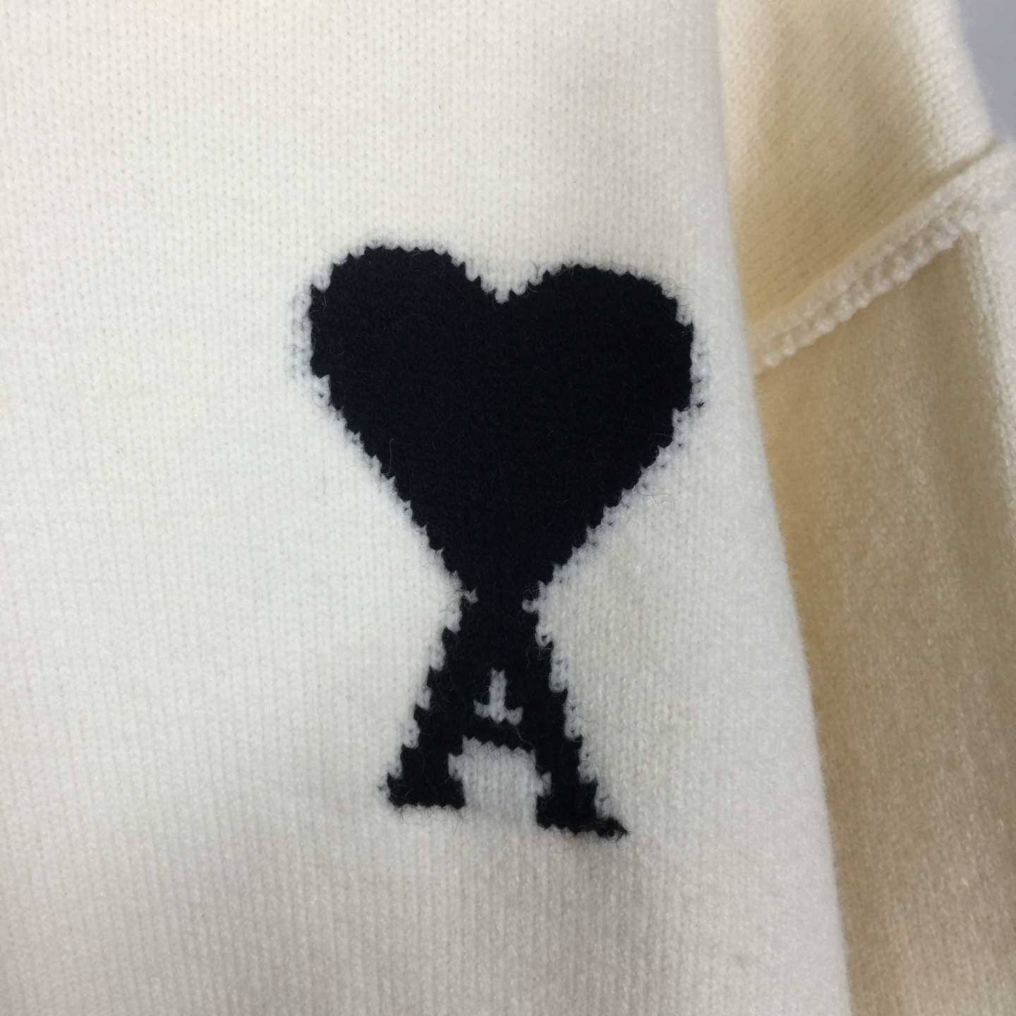 AMI Paris Ami De Coeur Wool Polo Shirt - FashionPlug