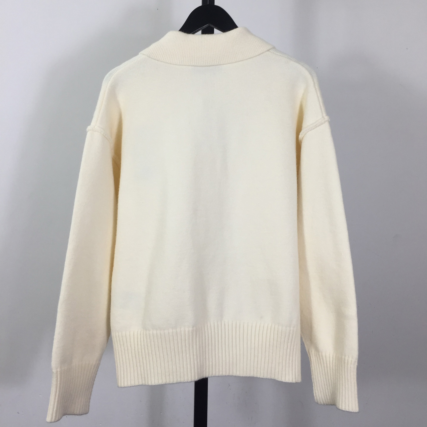 AMI Paris Ami De Coeur Wool Polo Shirt - FashionPlug