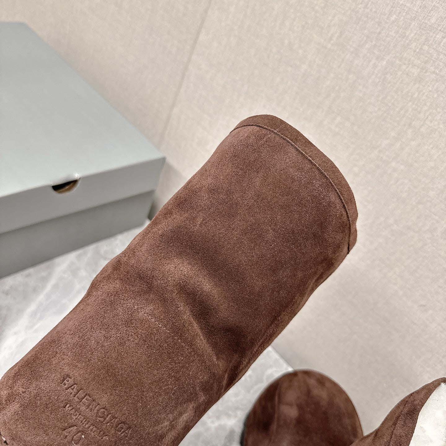 Balenciaga Alaska Fur High Boots - FashionPlug