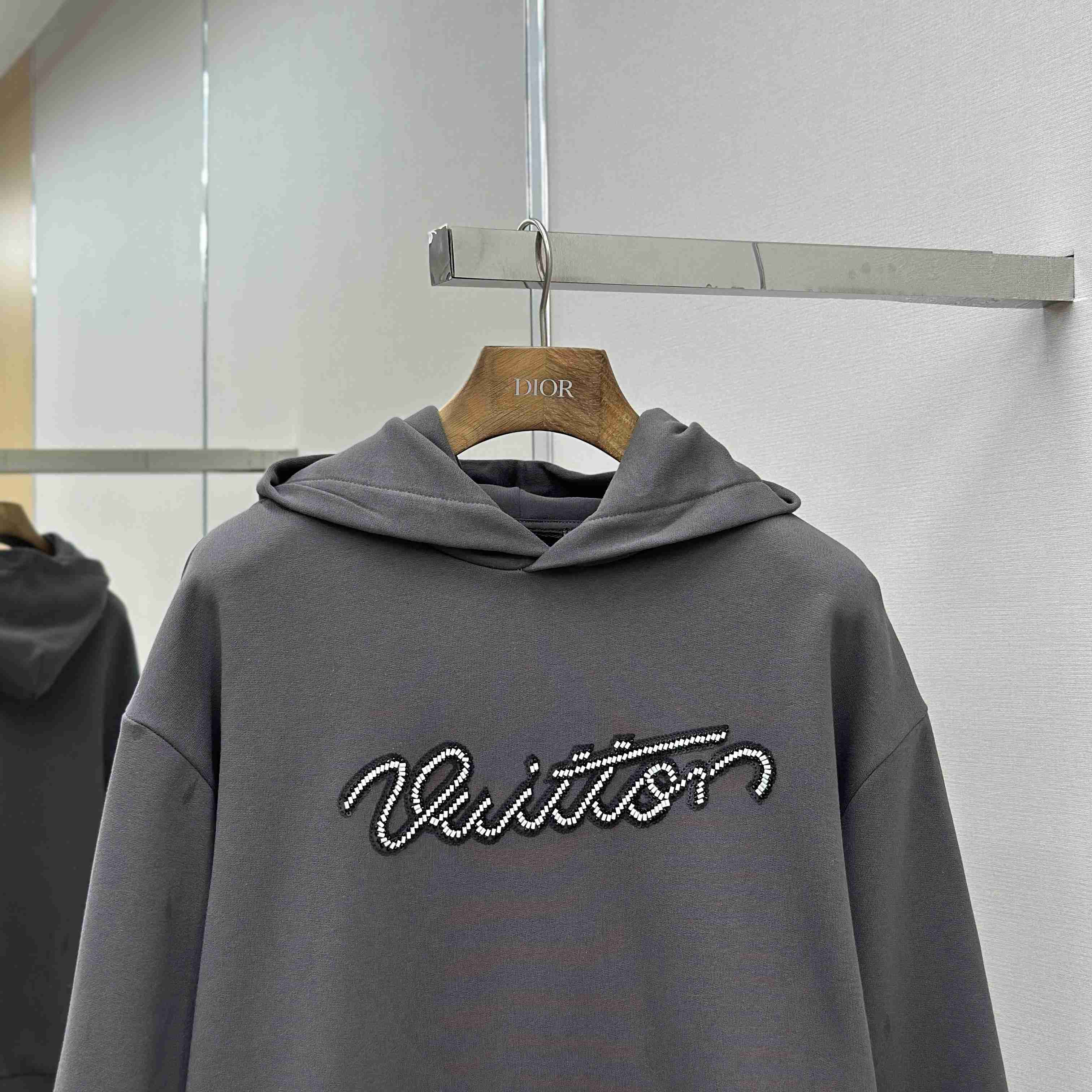 Louis Vuitton Embellished Signature Hoodie   1AJCFS - FashionPlug