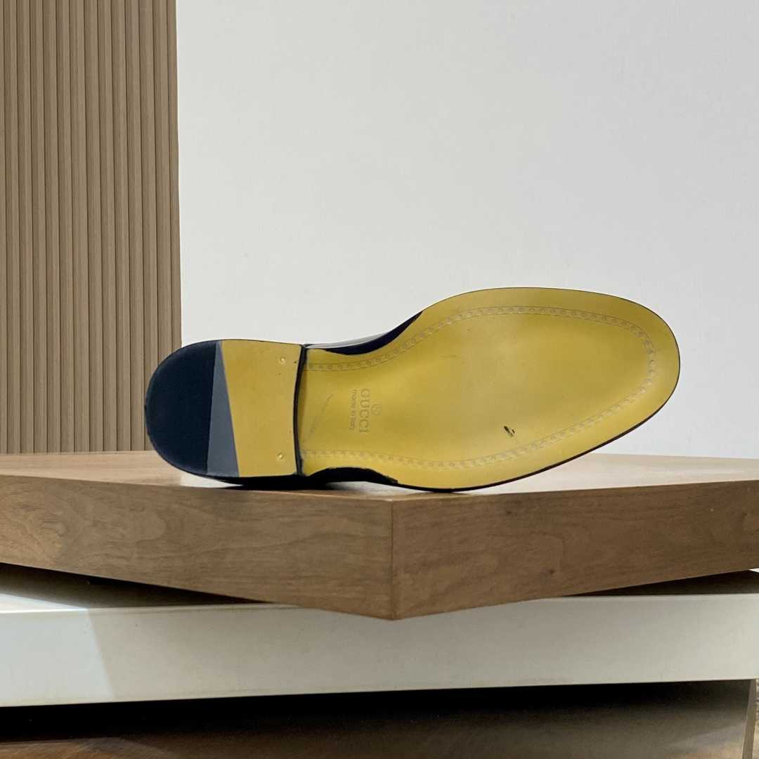 Gucci Men's Leather Lace-Up Boots - FashionPlug