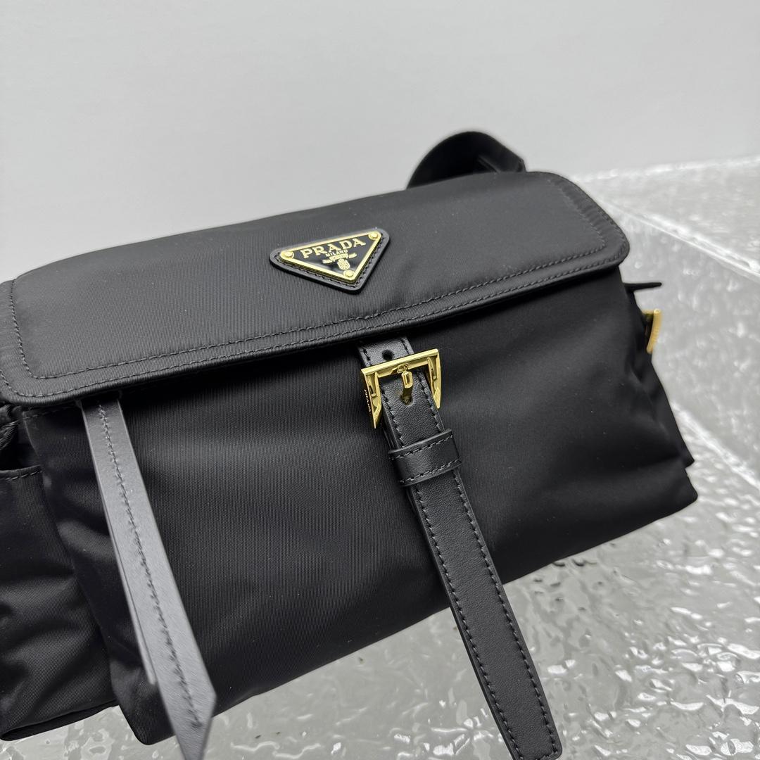 Prada Explore Medium Re-Nylon Shoulder Bag With Flap - FashionPlug