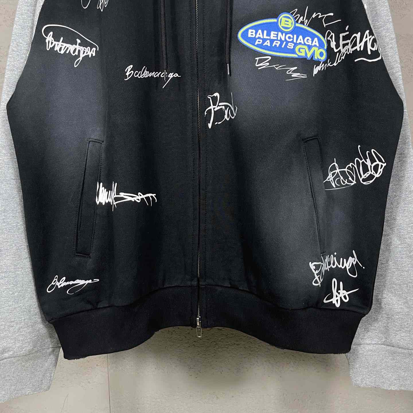 Balenciaga Banana Raglan Oversized Zip-Up Hoodie  - FashionPlug