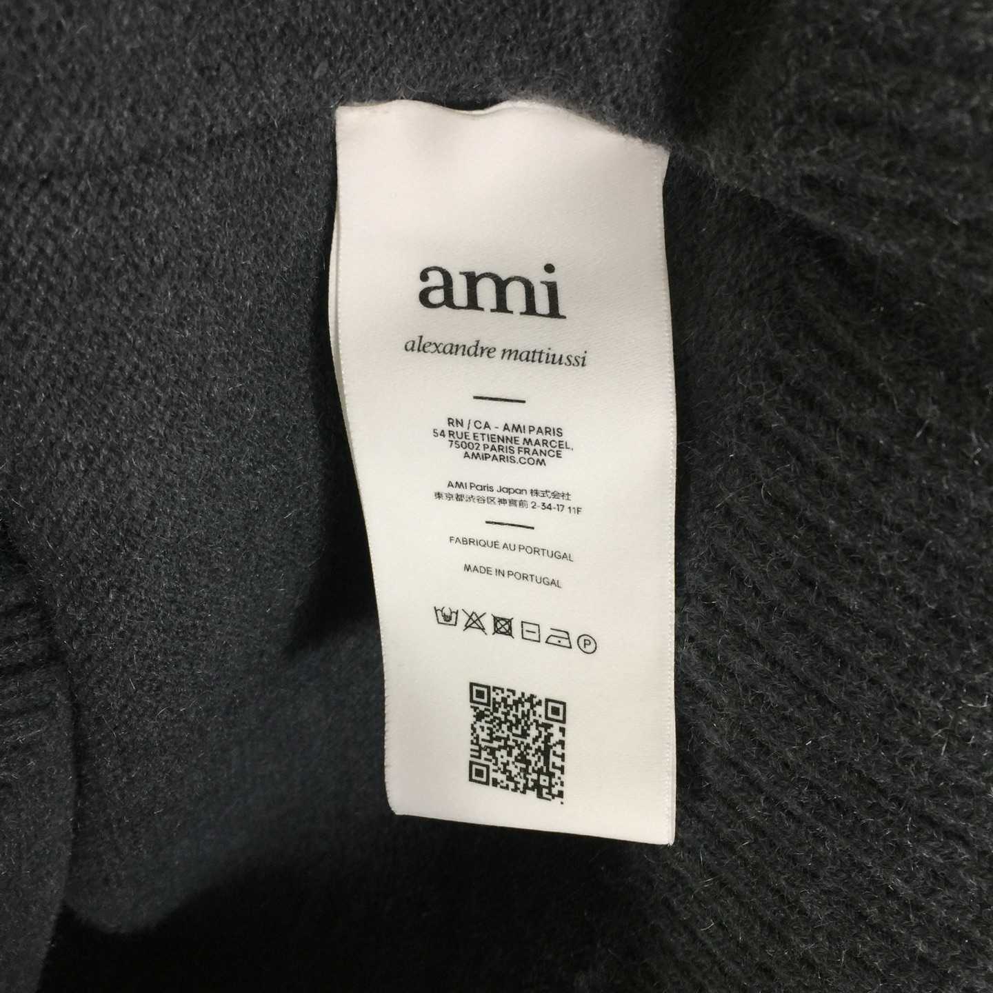 AMI Paris Ami De Coeur Wool Polo Shirt - FashionPlug