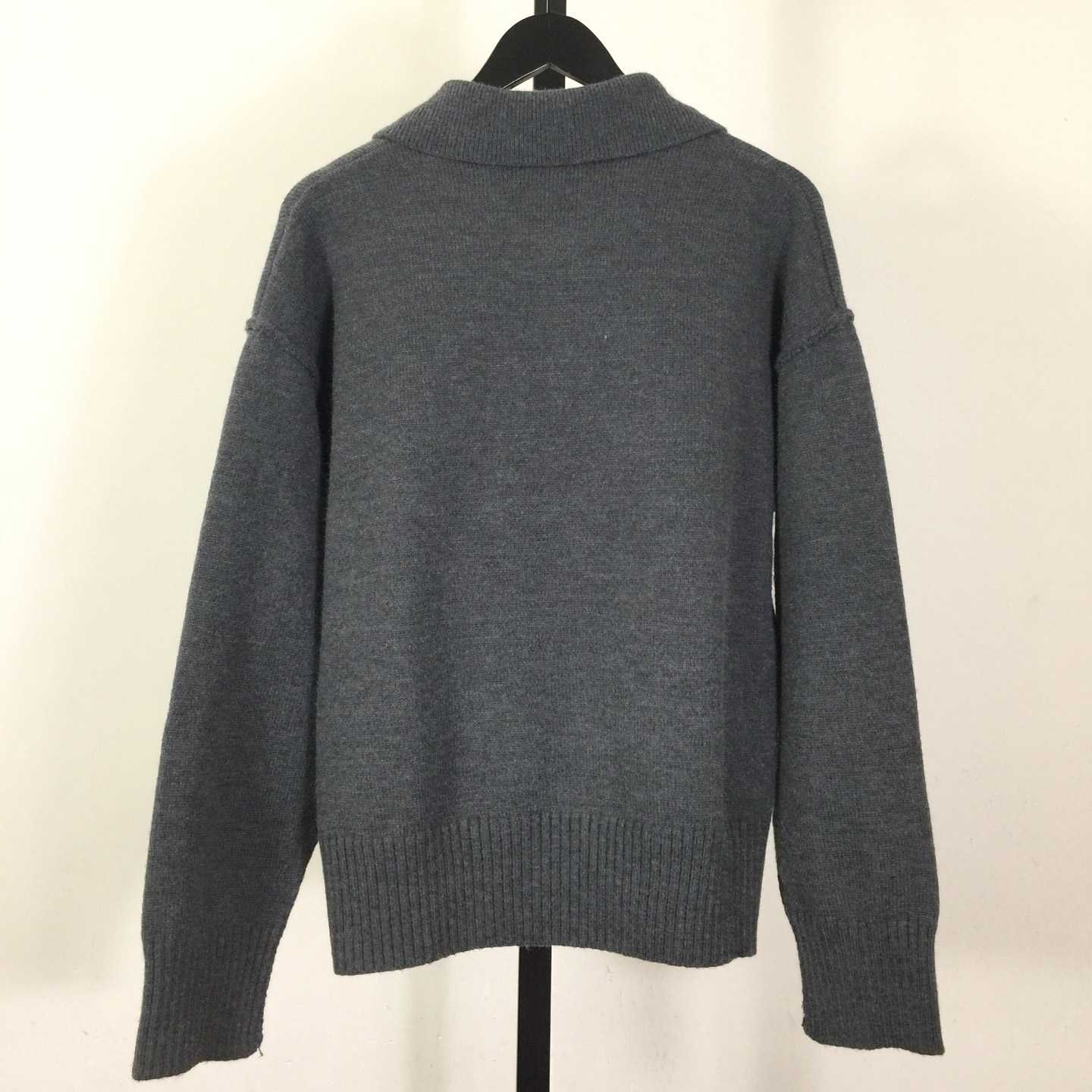 AMI Paris Ami De Coeur Wool Polo Shirt - FashionPlug