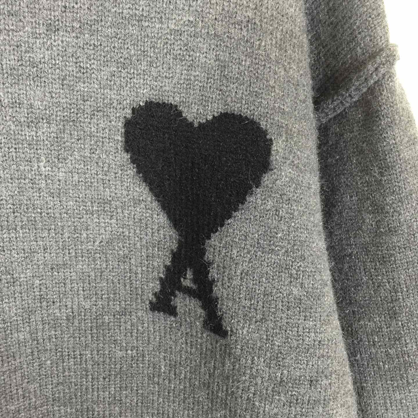 AMI Paris Ami De Coeur Wool Polo Shirt - FashionPlug