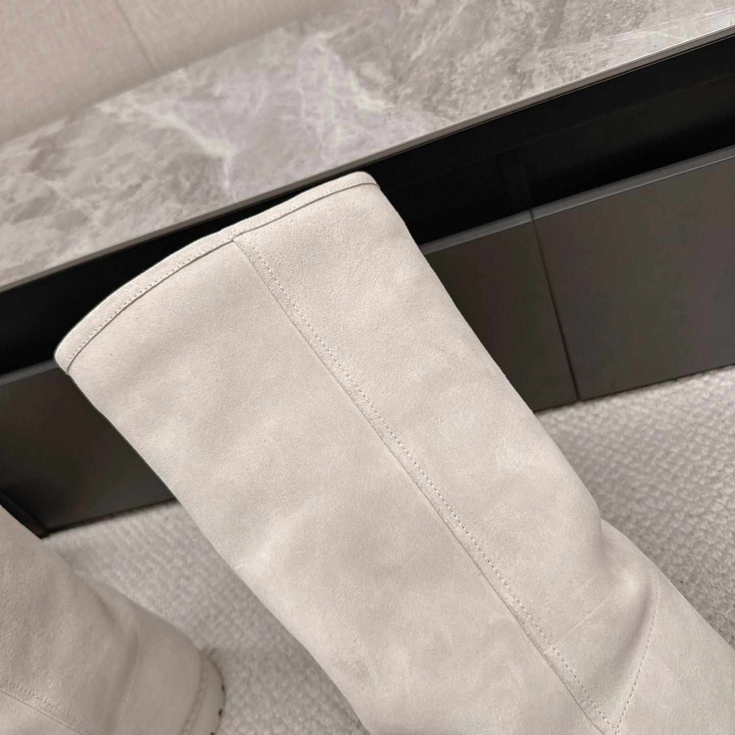 Balenciaga Alaska Fur High Boots - FashionPlug