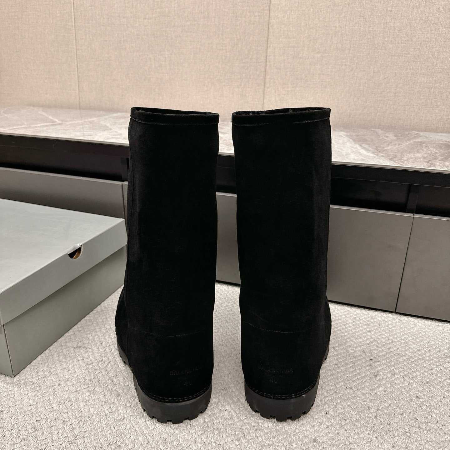 Balenciaga Alaska Fur High Boots - FashionPlug
