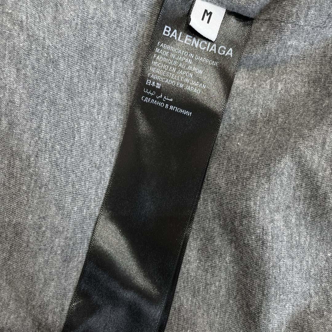 Balenciaga Men's Trompe L'œil Hoodie in Heather Grey - FashionPlug