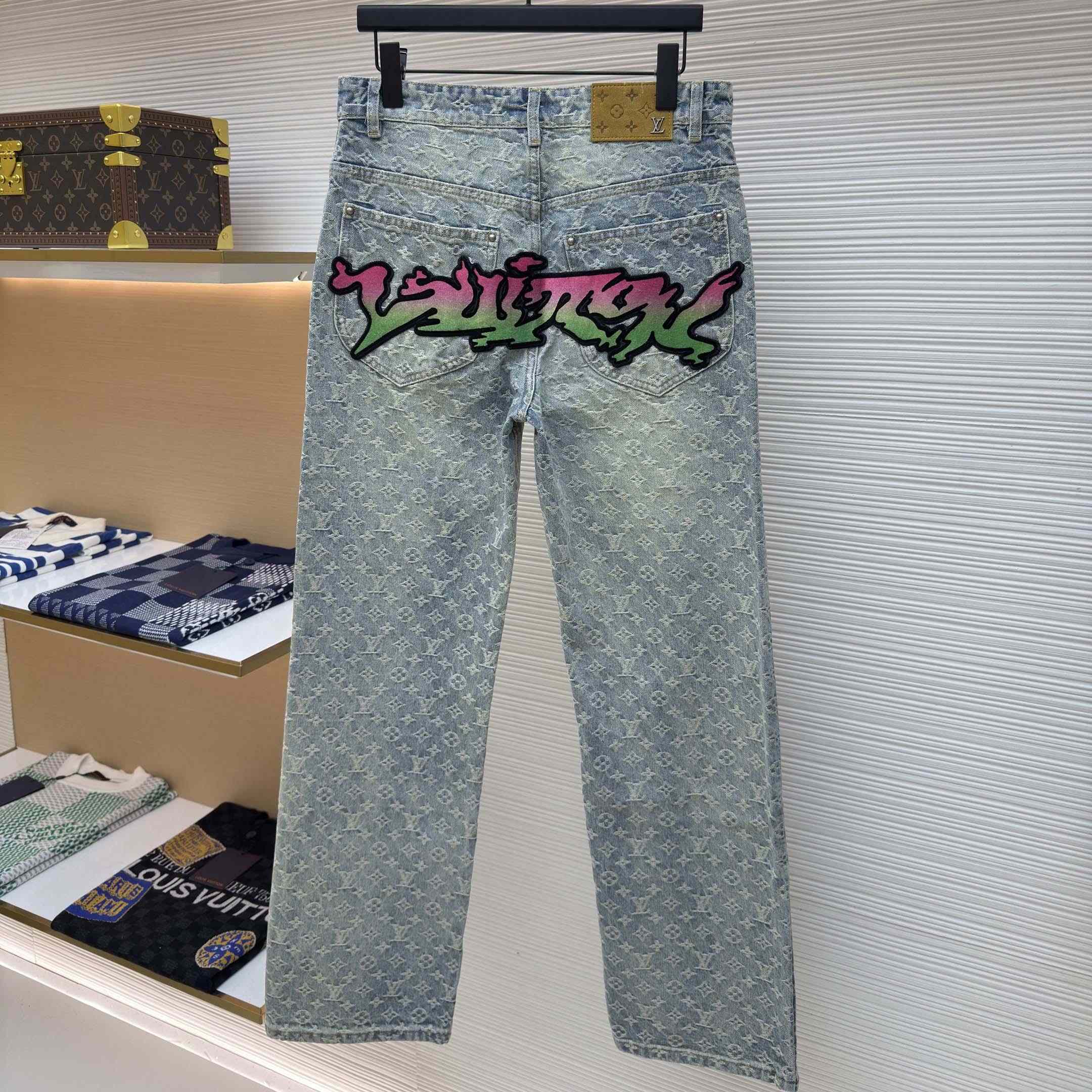 Louis Vuitton Baggy Denim Pants - FashionPlug