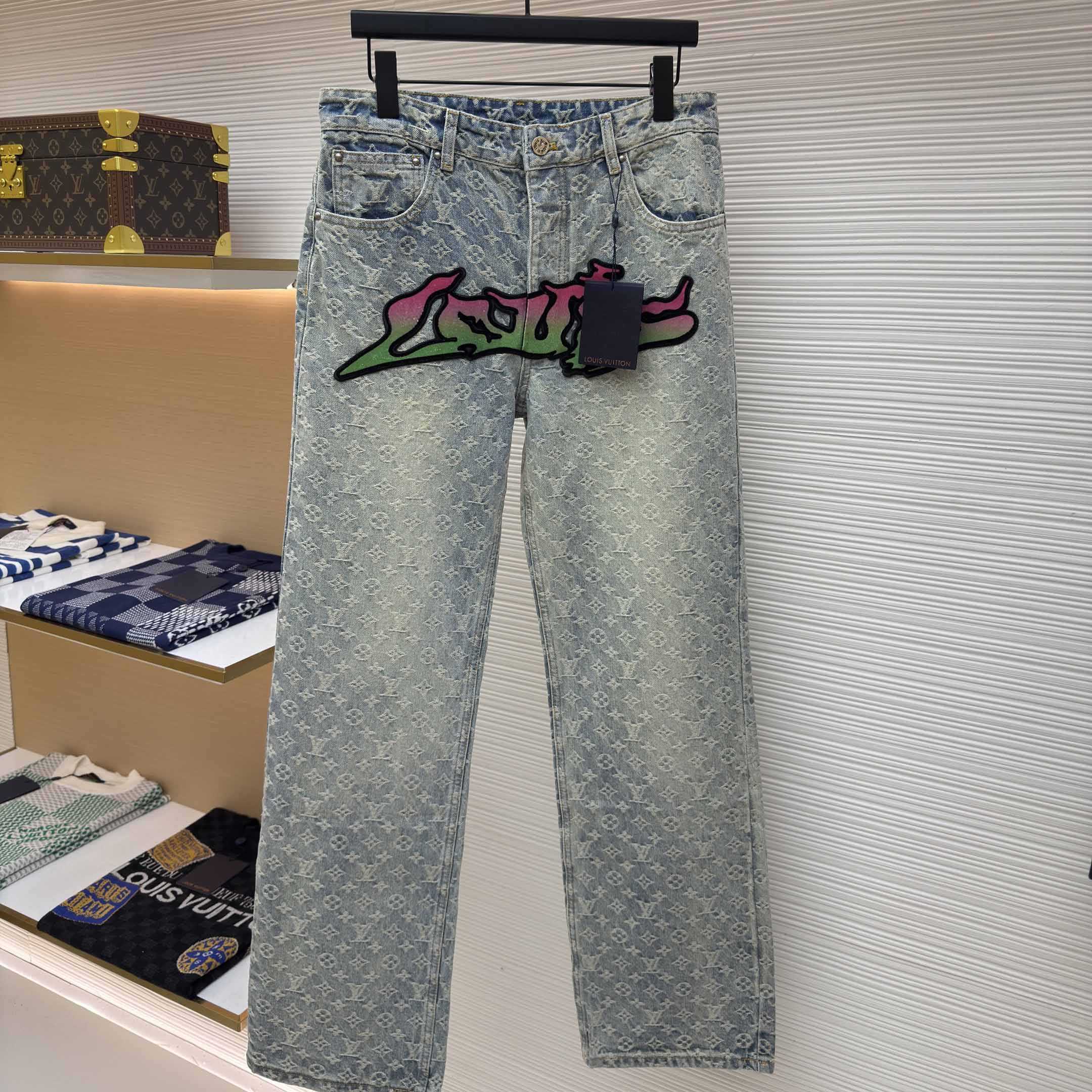 Louis Vuitton Baggy Denim Pants - FashionPlug