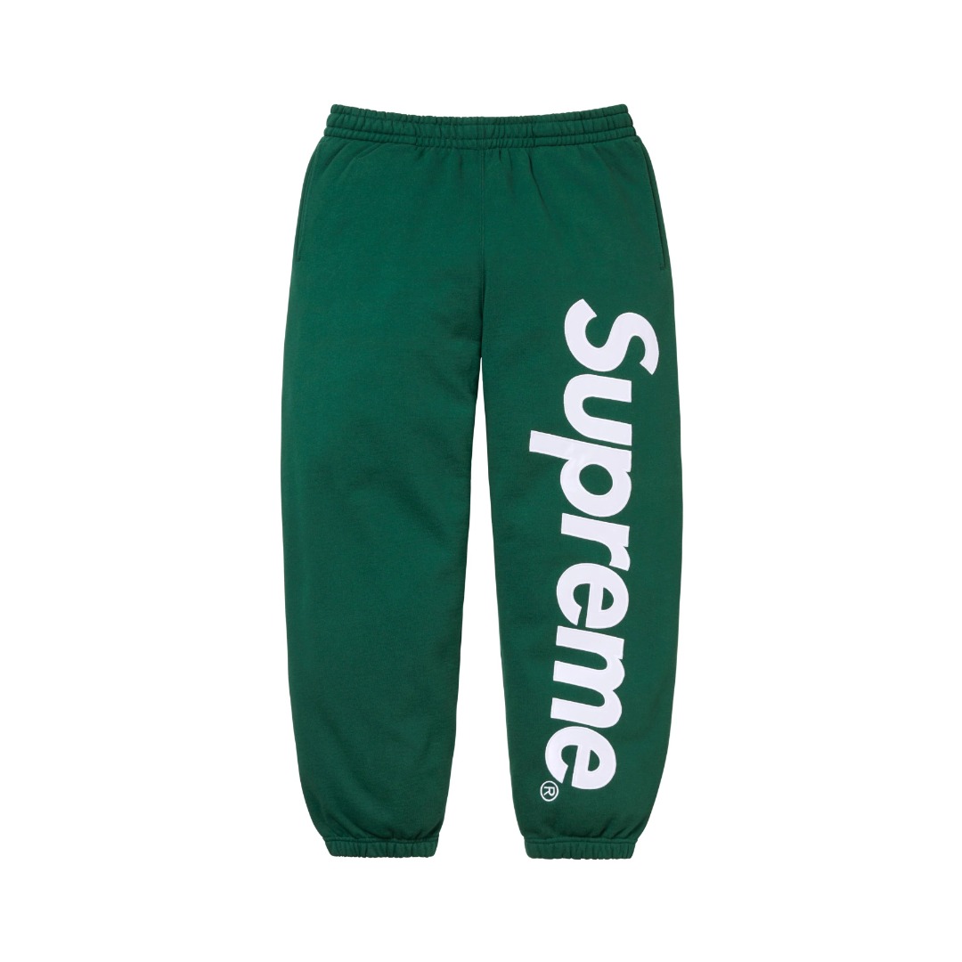 Supreme Satin Appliqué Sweatpant - FashionPlug