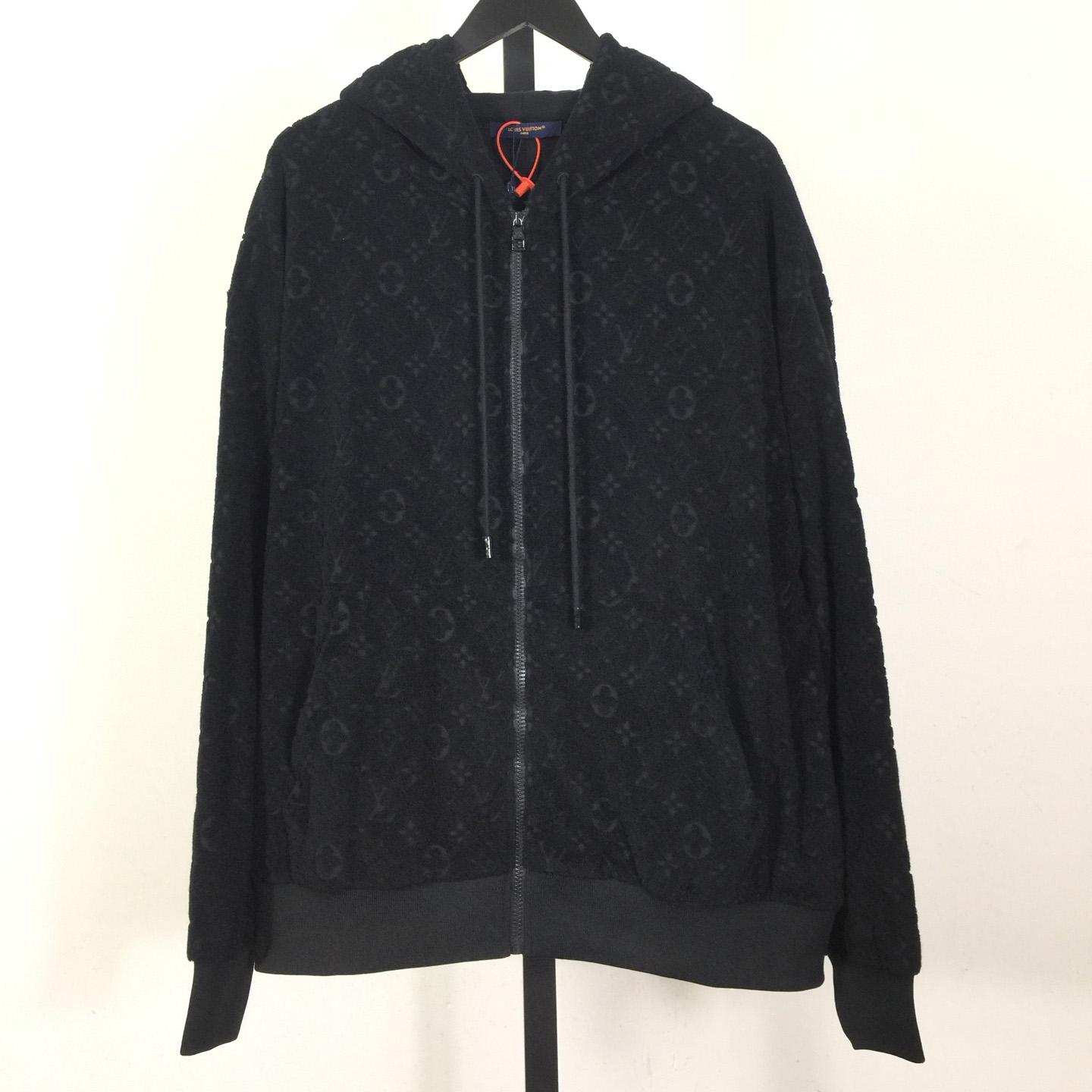 Louis Vuitton Monogram Terry Zip-Through Hoodie   1AGMF2 - FashionPlug