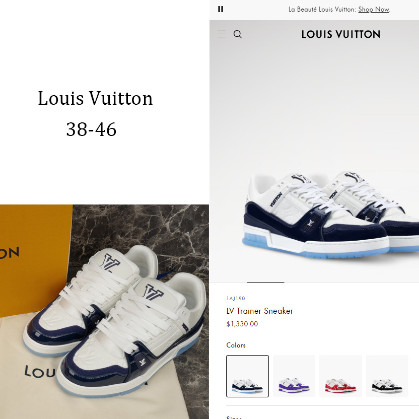 Louis Vuitton LV Trainer Sneaker   1AJ190 - FashionPlug