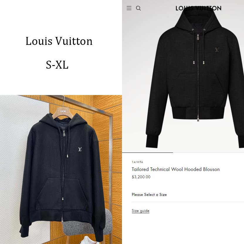 Louis Vuitton Tailored Technical Wool Hooded Blouson   1AIWFA - FashionPlug