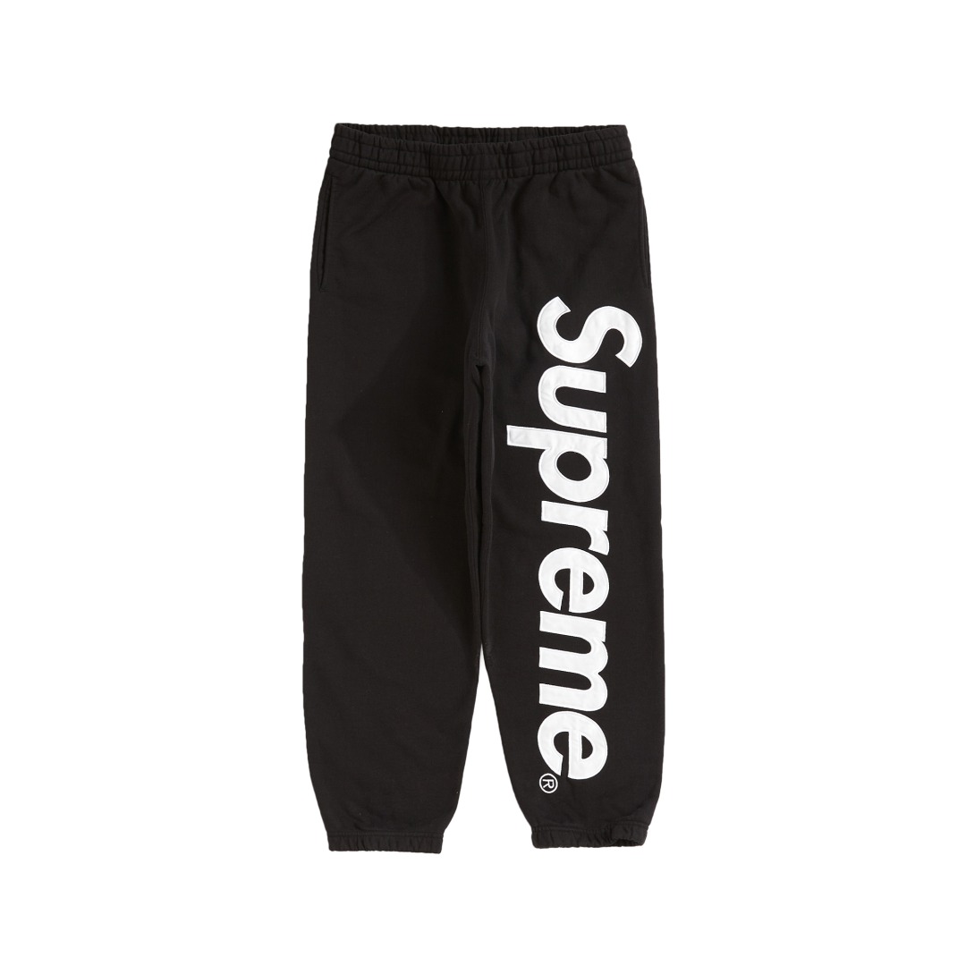 Supreme Satin Appliqué Sweatpant - FashionPlug
