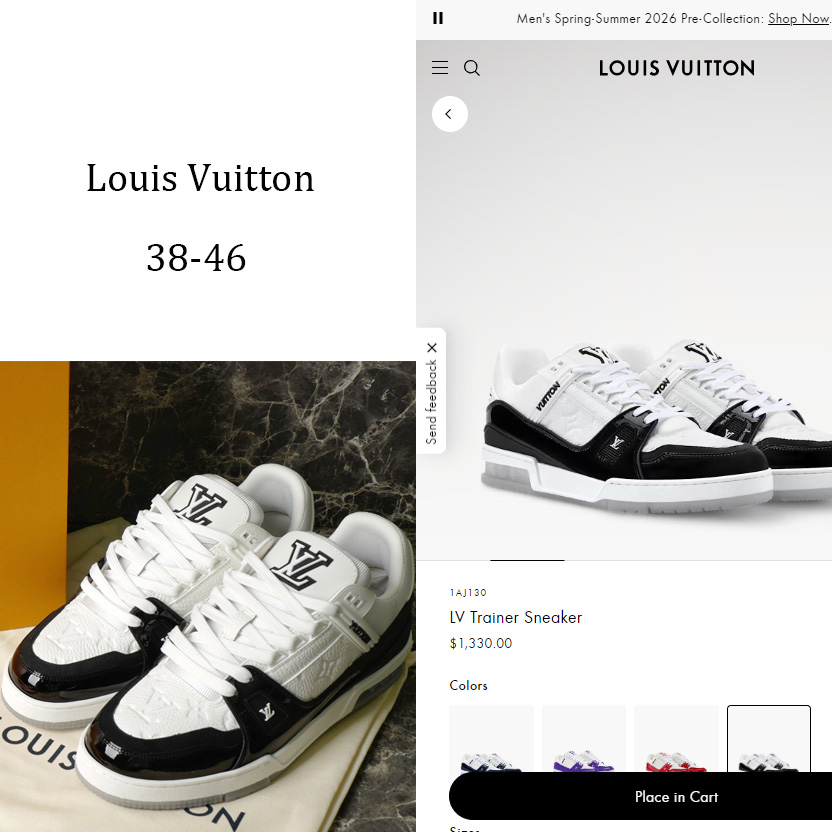 Louis Vuitton LV Trainer Sneaker   1AJ130 - FashionPlug