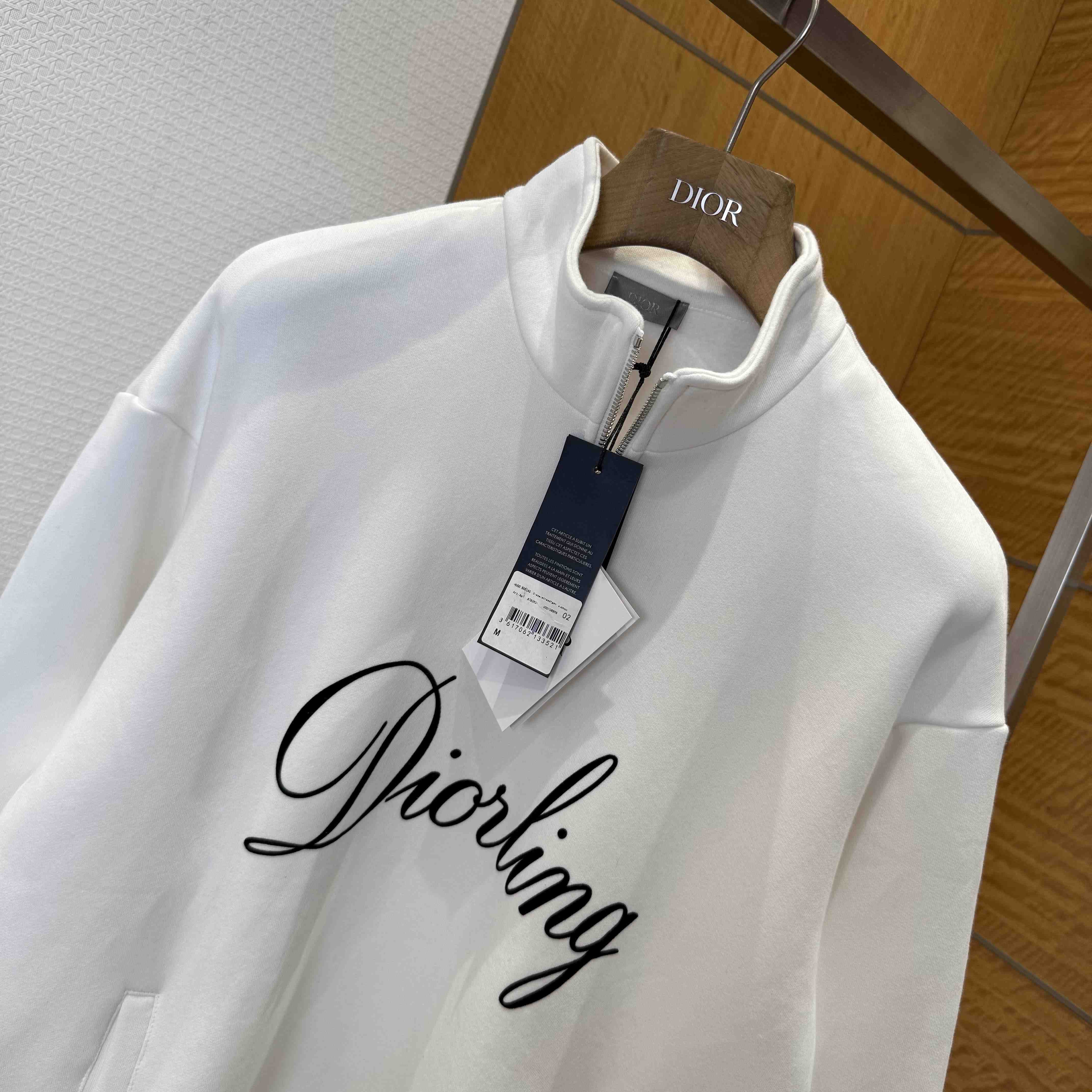 Dior Diorling Sweatshirt with Zipped Collar - FashionPlug