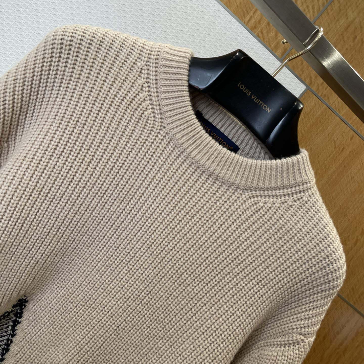Louis Vuitton Graphic Knitted Crewneck   1AJBVT - FashionPlug