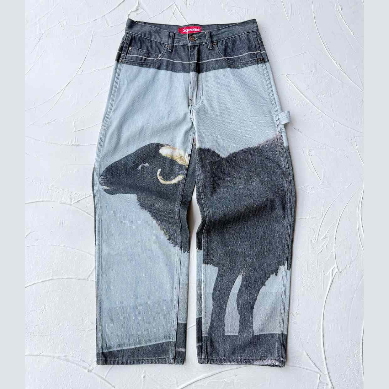 Supreme x Damien Hirst Painter Jean 'Black' - FashionPlug