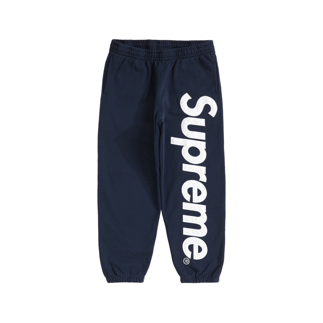Supreme Satin Appliqué Sweatpant - FashionPlug