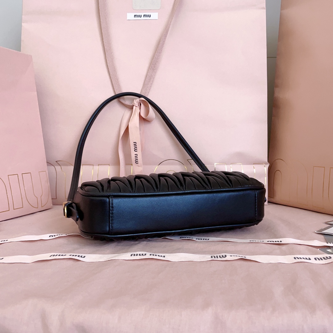 Miu Miu Matelassé Nappa Leather Pouch - FashionPlug