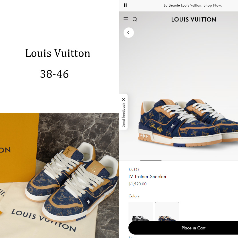 Louis Vuitton LV Trainer Sneaker   1AJ354 - FashionPlug