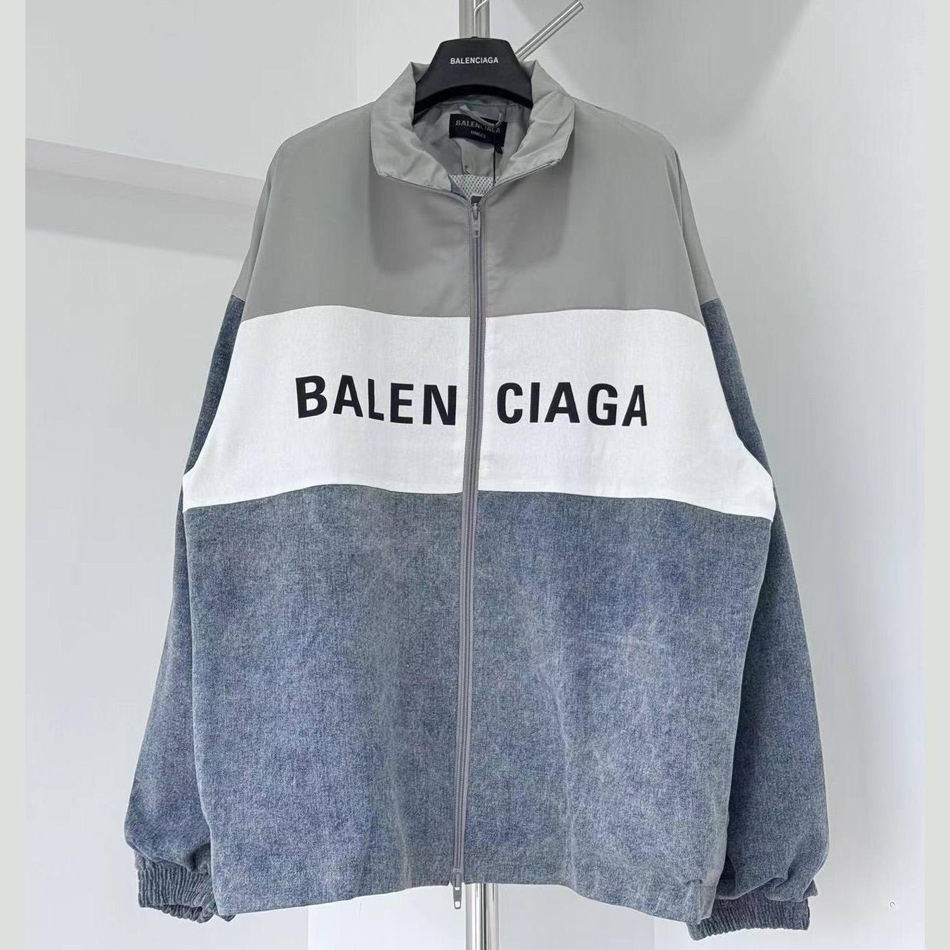 Balenciaga Logo-printed Colour-block Jacket - FashionPlug