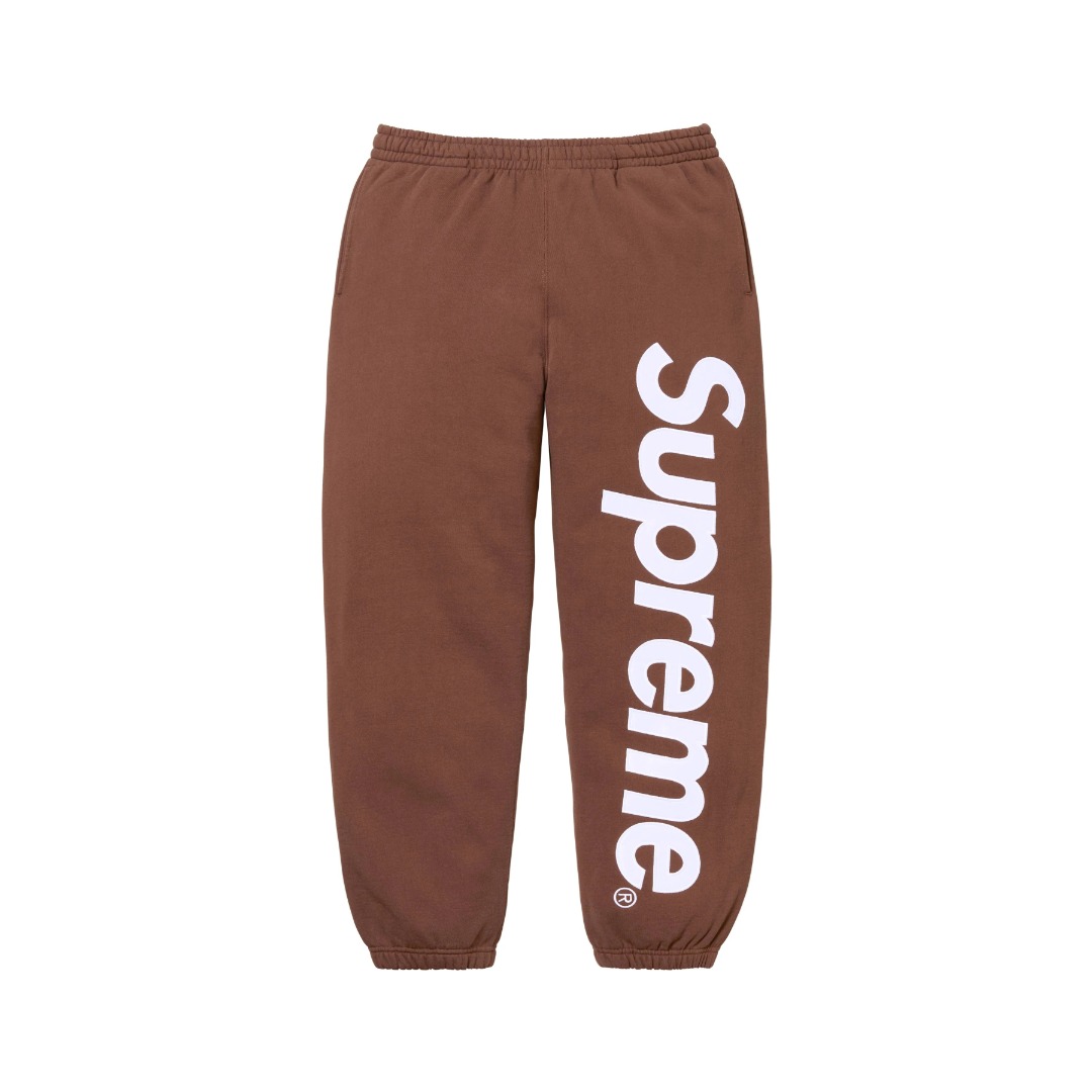 Supreme Satin Appliqué Sweatpant - FashionPlug