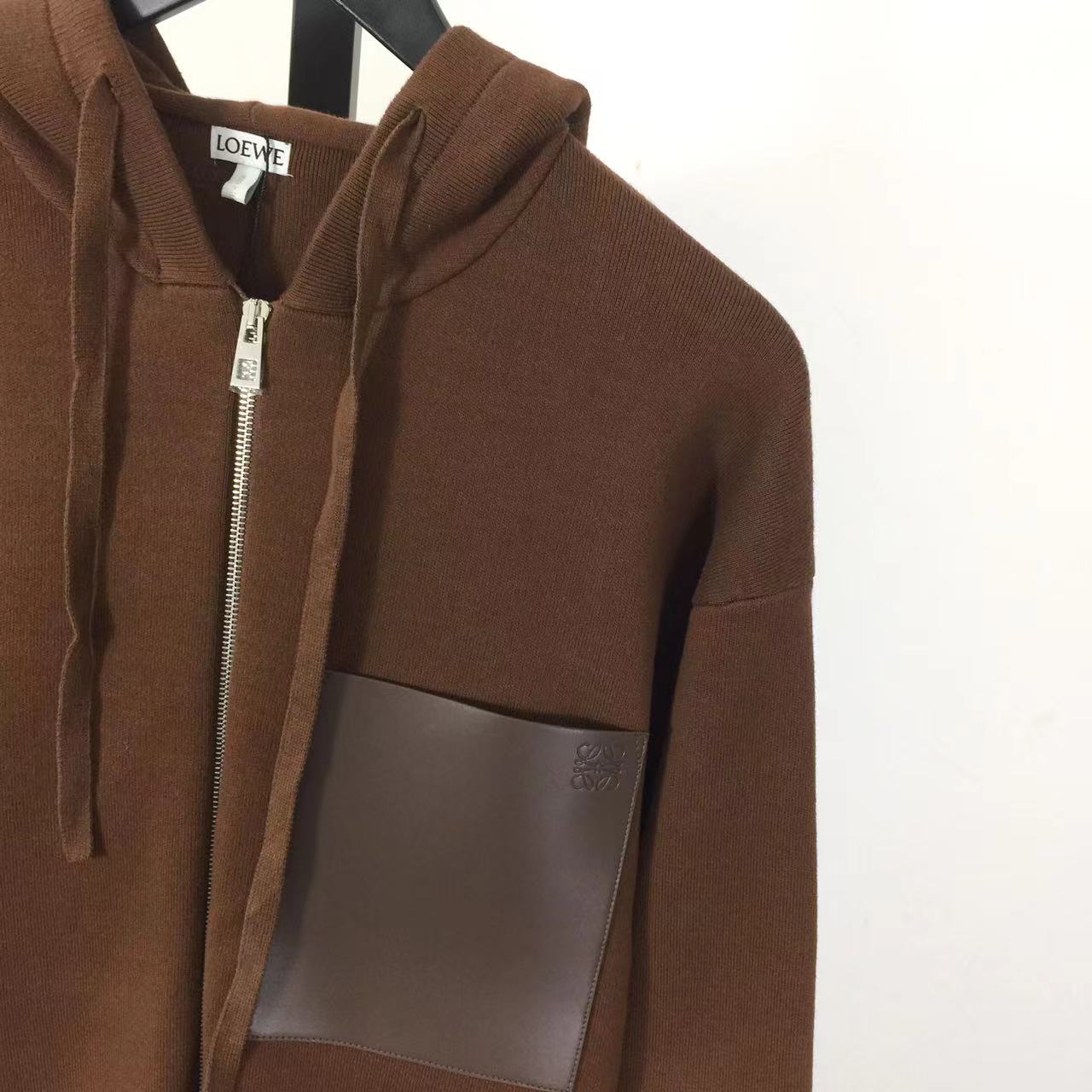 Loewe Zip-up Hoodie In Wool - FashionPlug