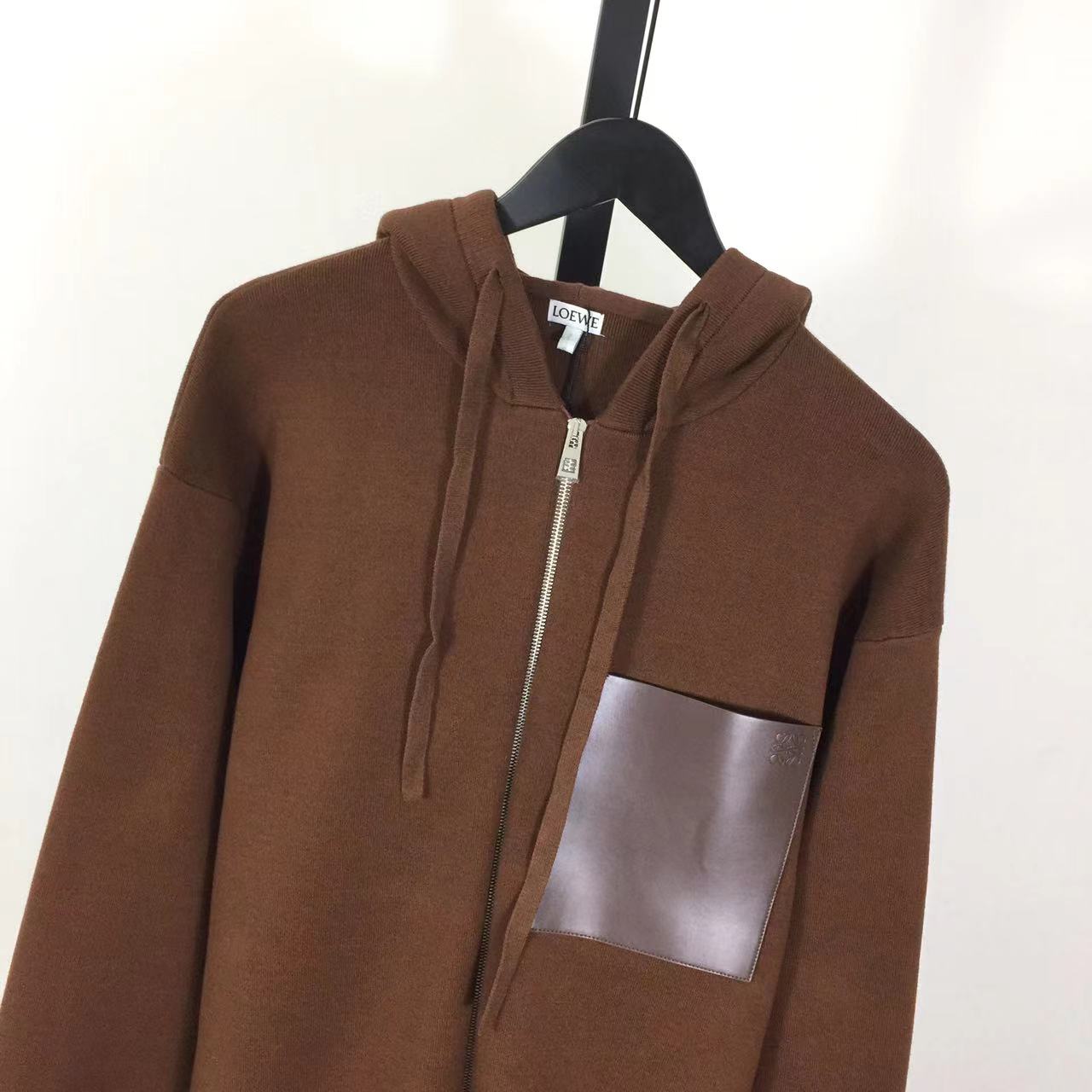Loewe Zip-up Hoodie In Wool - FashionPlug