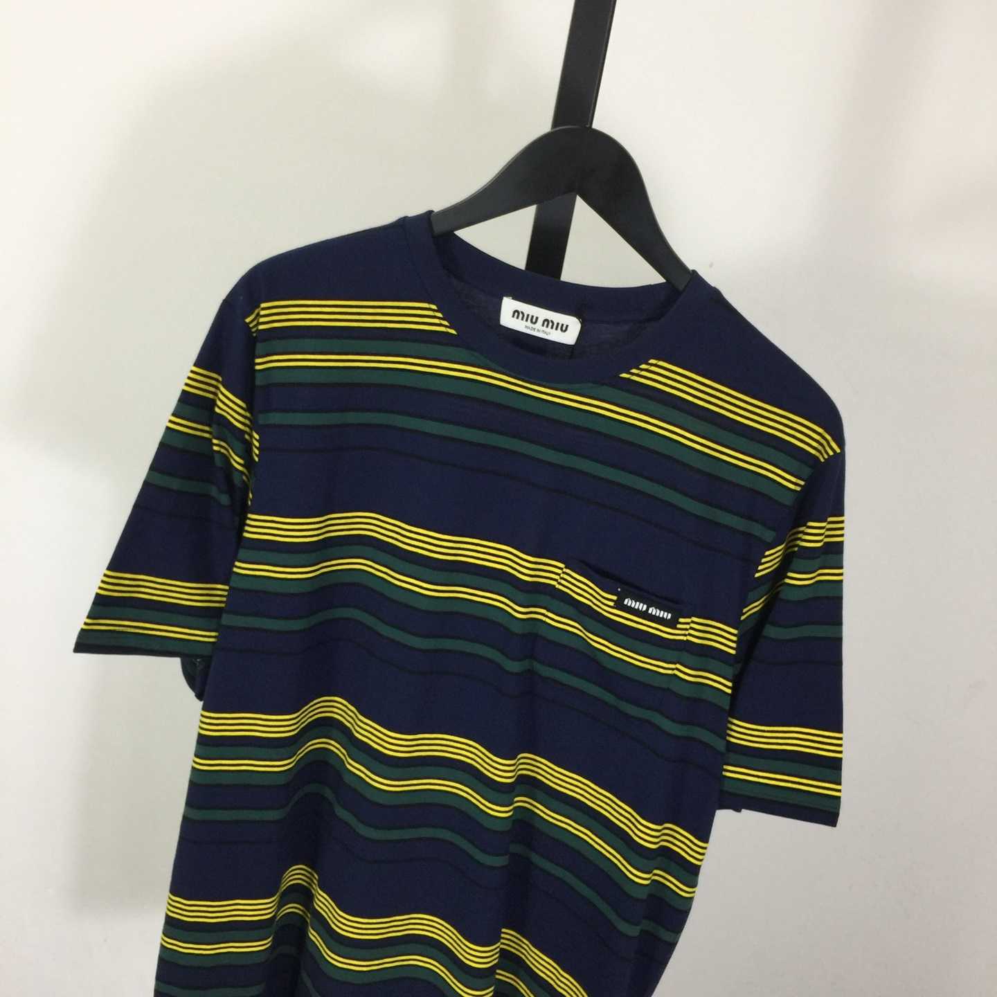 Miu Miu Striped Pocket Top - FashionPlug