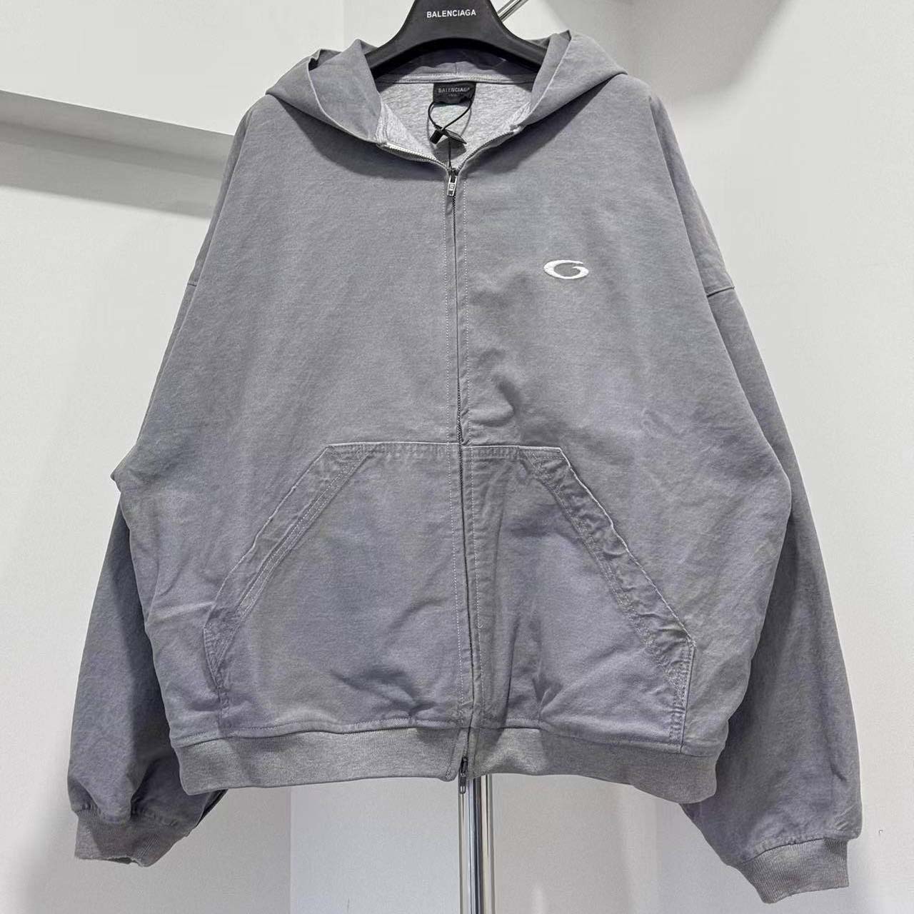 Balenciaga Trompe-l'oeil Zip-up Hoodie - FashionPlug