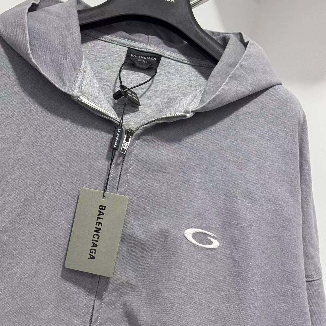 Balenciaga Trompe-l'oeil Zip-up Hoodie - FashionPlug