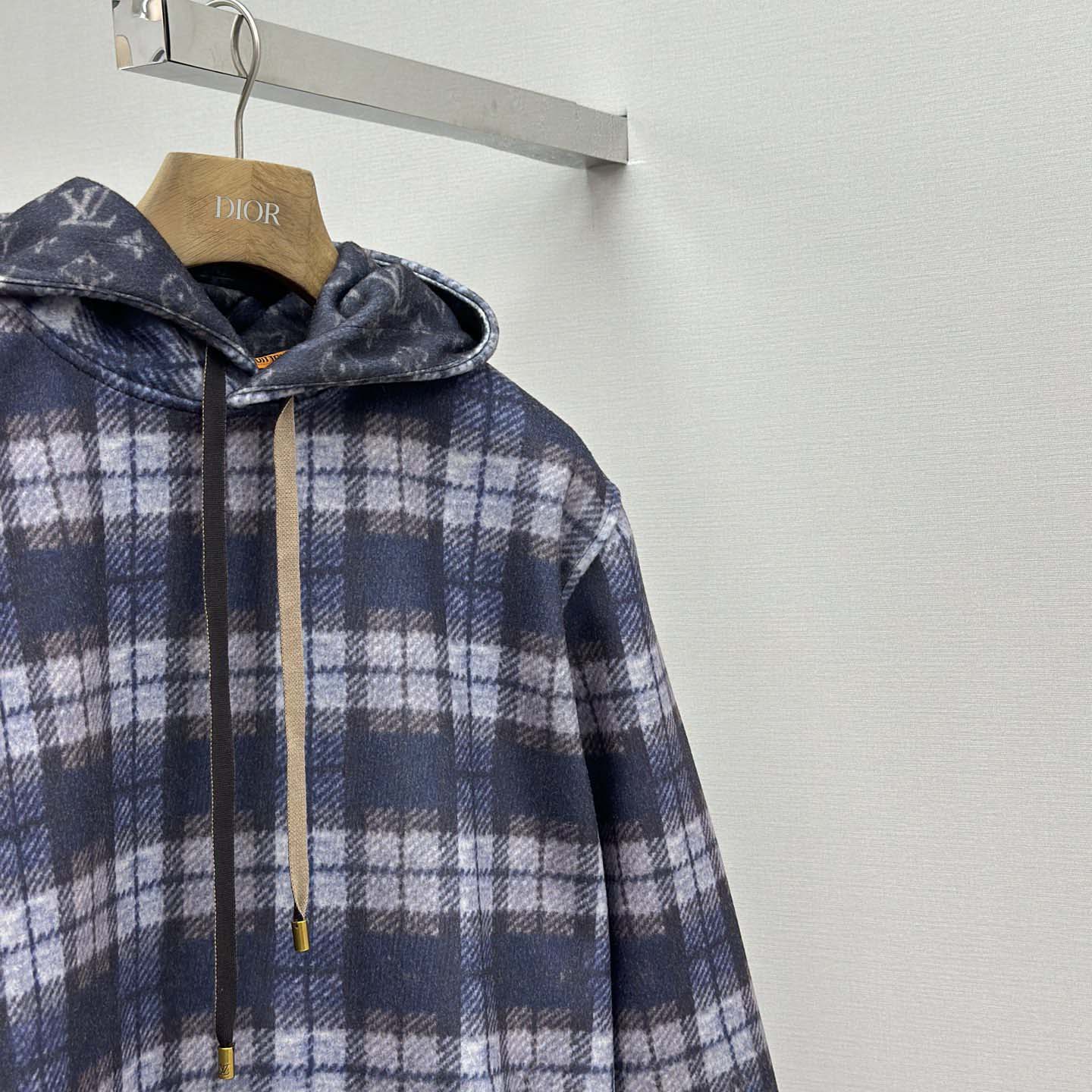 Louis Vuitton Monogram Faded Plaid Hoodie  - FashionPlug
