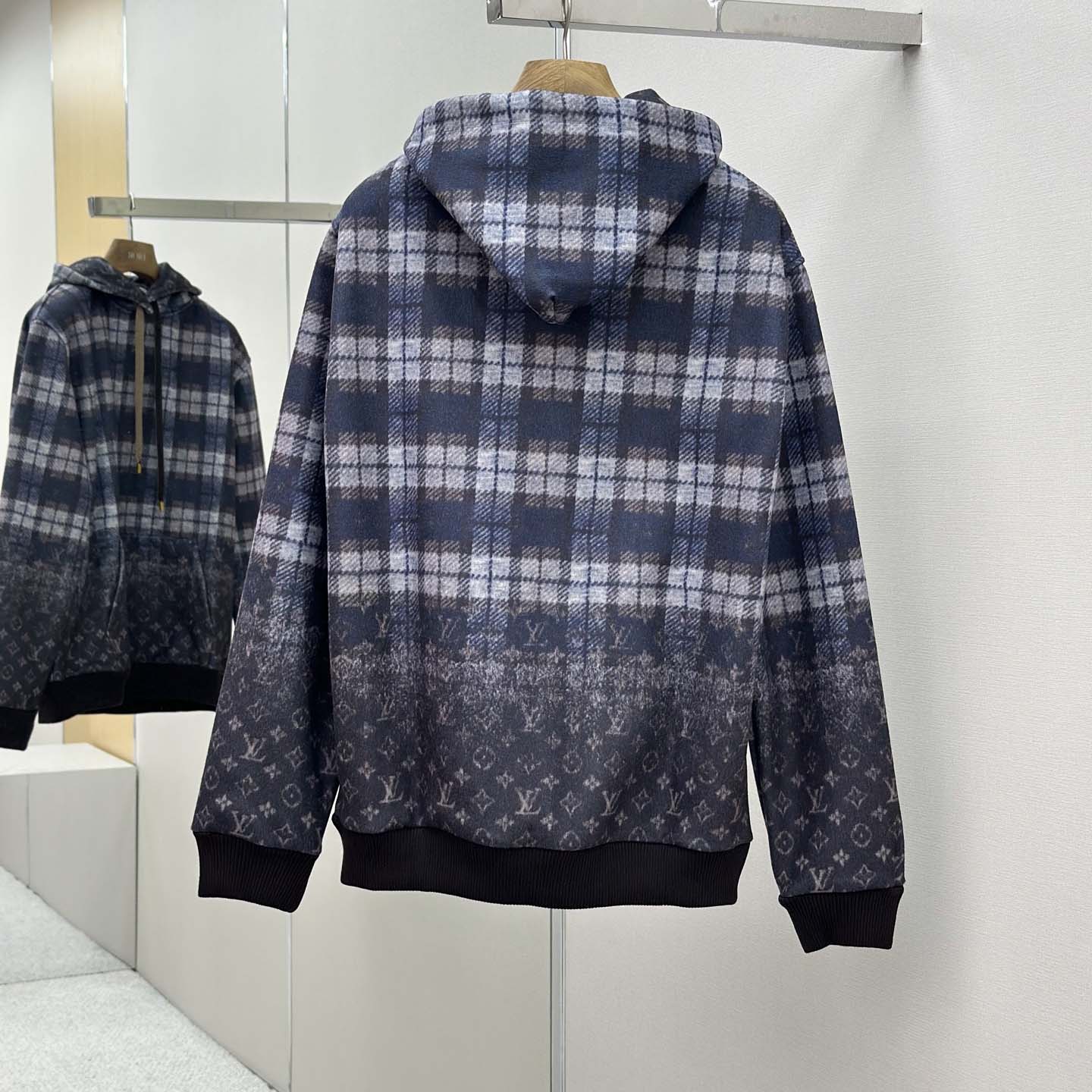 Louis Vuitton Monogram Faded Plaid Hoodie  - FashionPlug