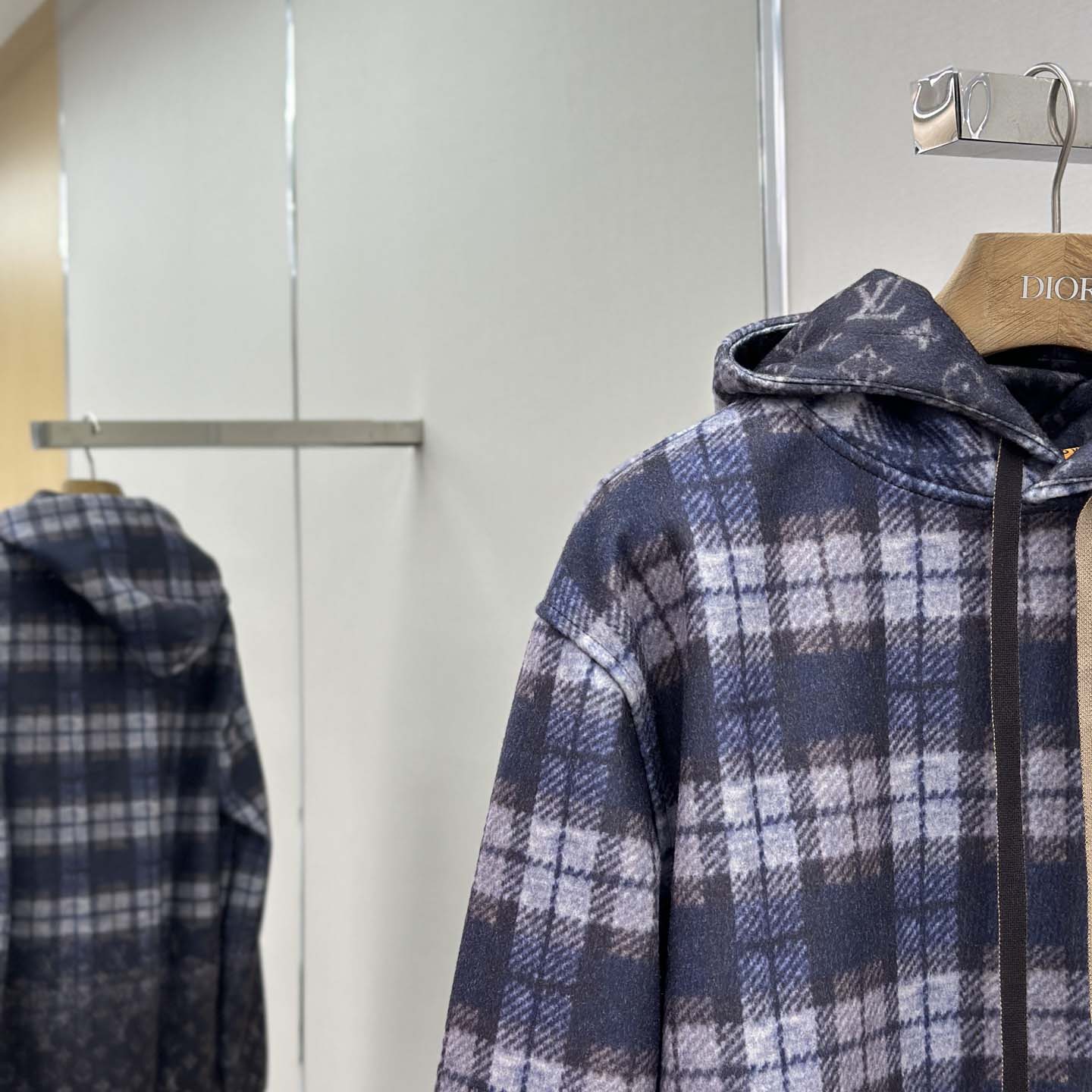Louis Vuitton Monogram Faded Plaid Hoodie  - FashionPlug