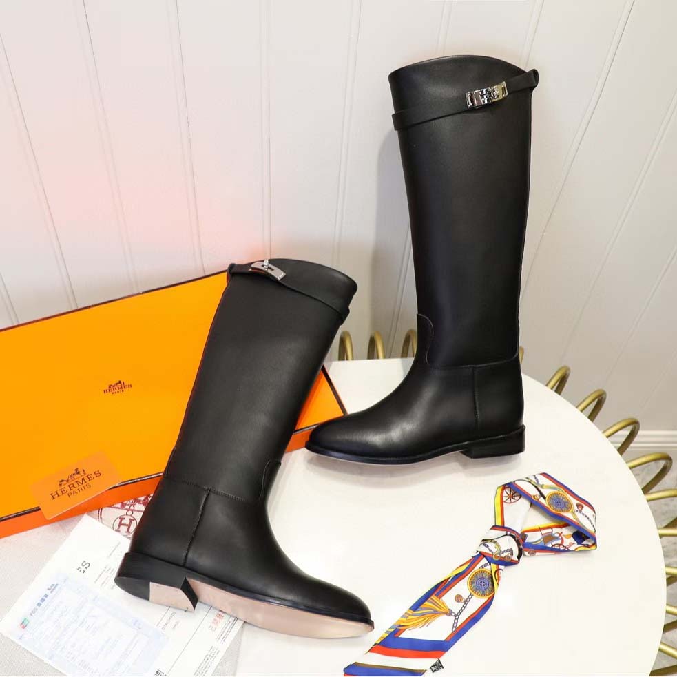 Hermès Jumping Leather Riding Boots - FashionPlug