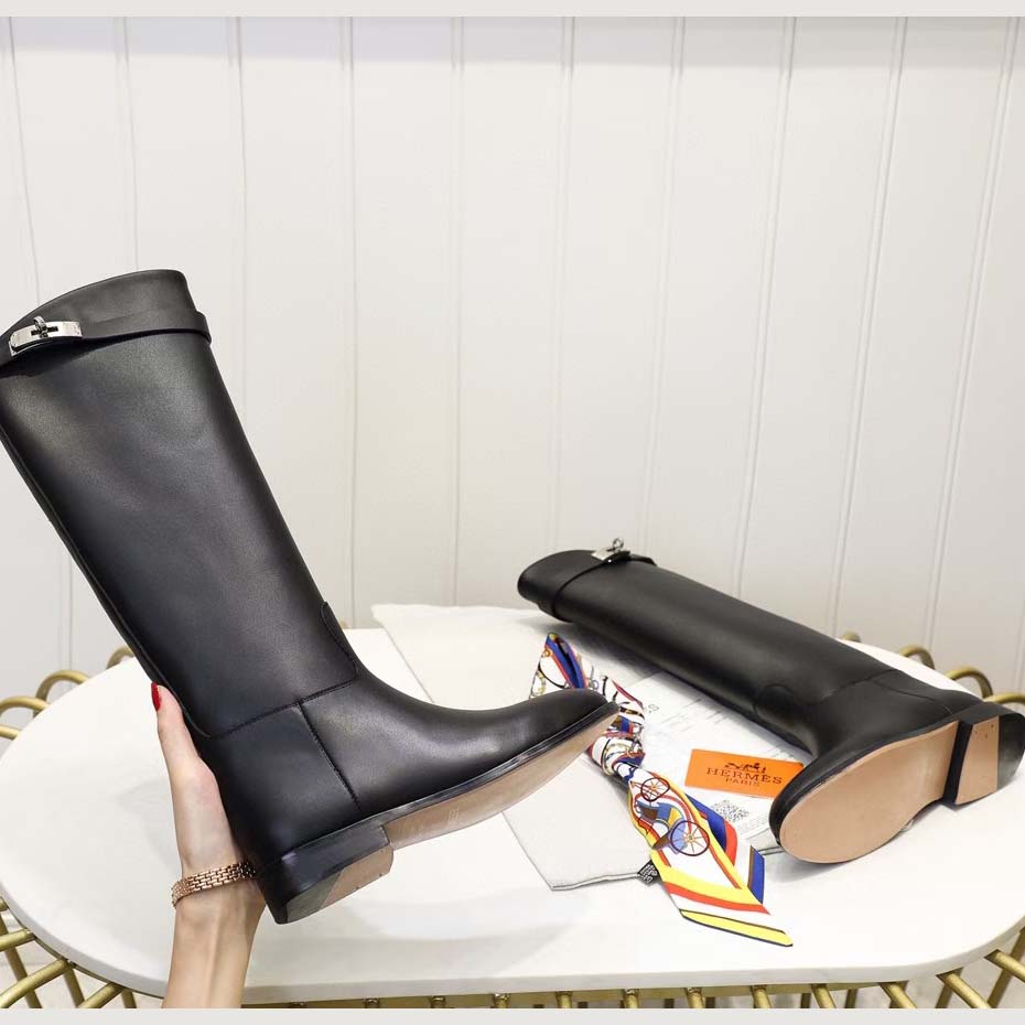 Hermès Jumping Leather Riding Boots - FashionPlug