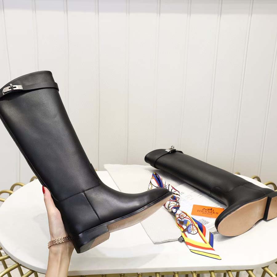Hermès Jumping Leather Riding Boots - FashionPlug