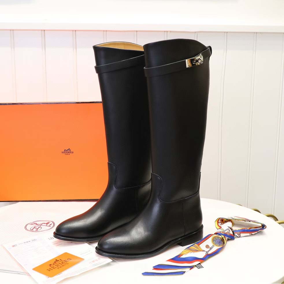Hermès Jumping Leather Riding Boots - FashionPlug