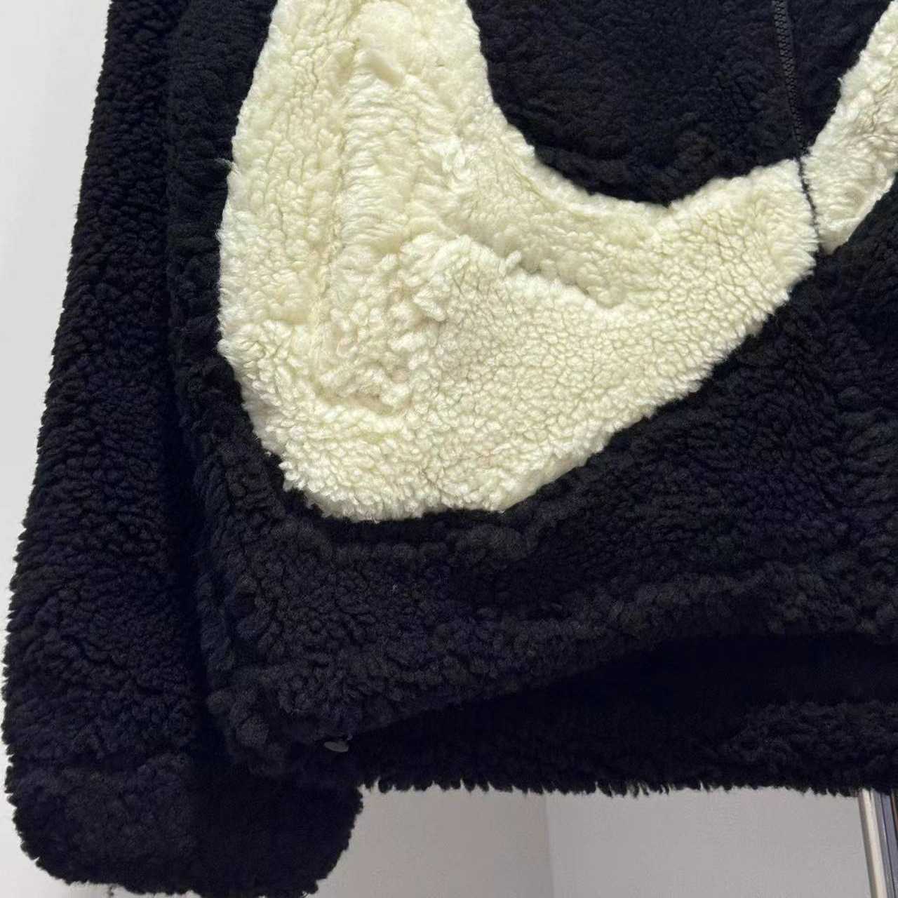 Balenciaga Embroidered-Logo Teddy Jacket - FashionPlug