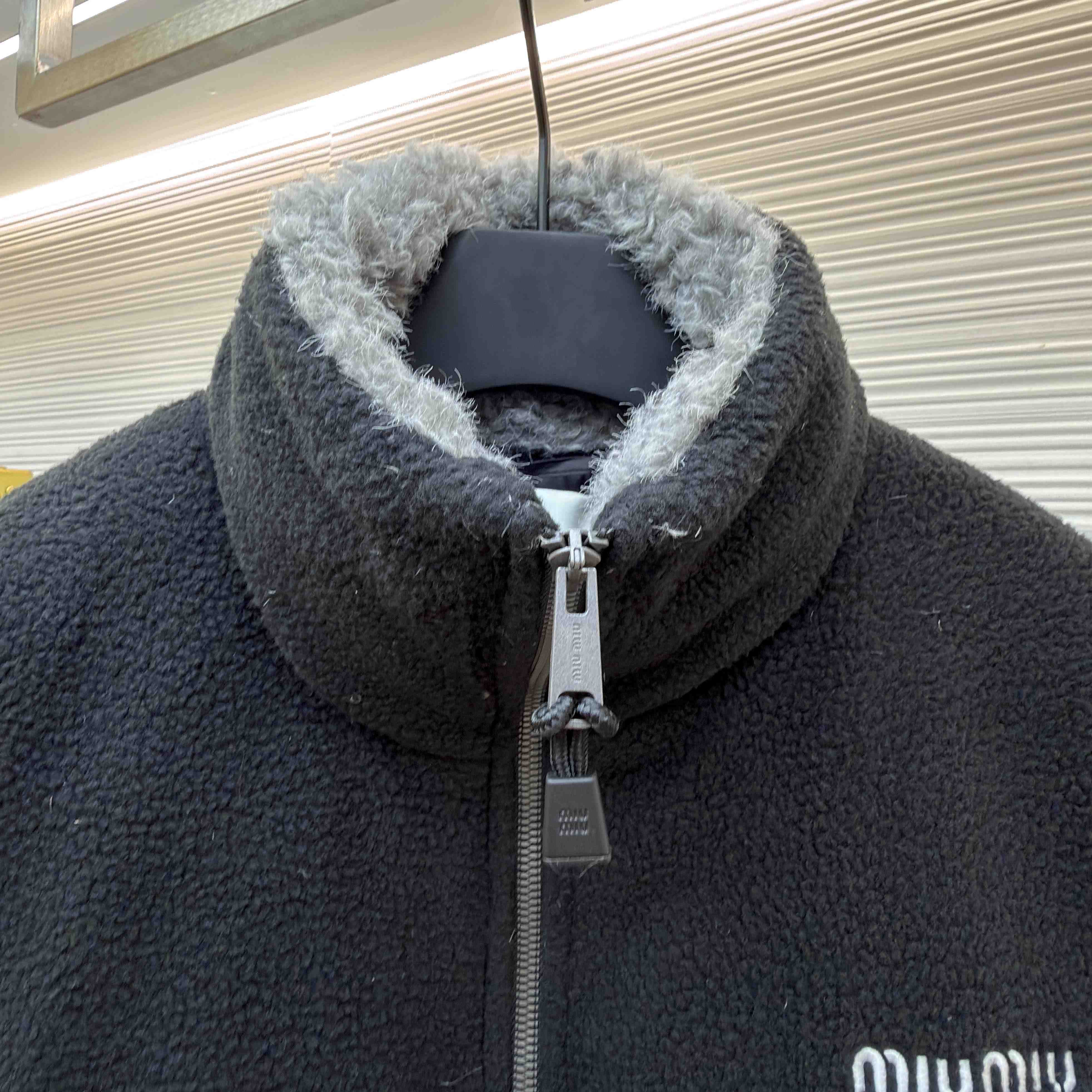 Miu Miu Fleece Down Jacket - FashionPlug