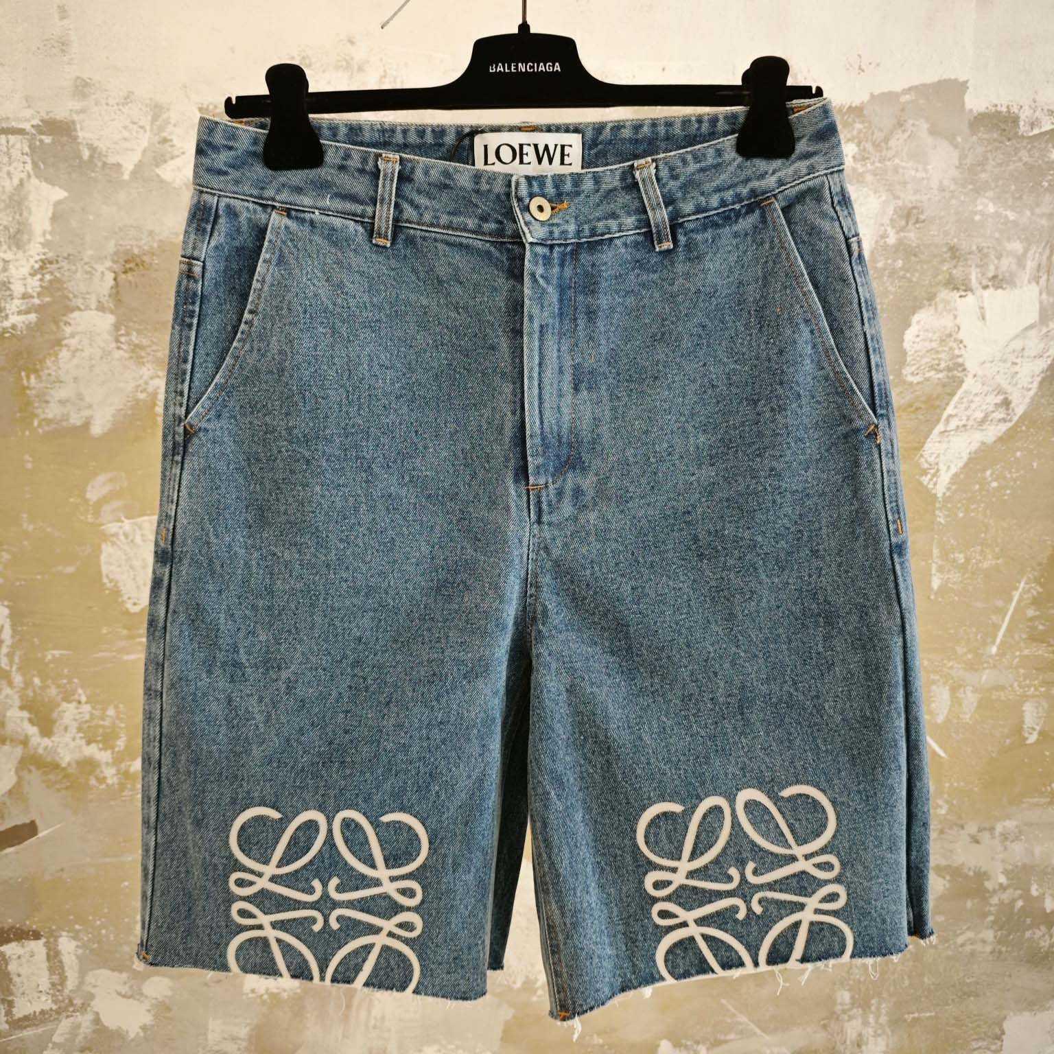 Loewe Anagram Shorts In Denim (50% OFF SALE)YF1237 - FashionPlug