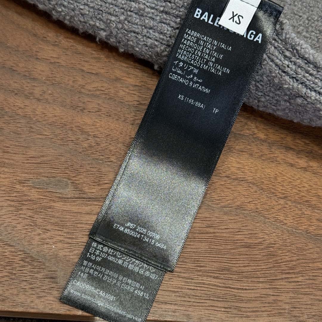 Balenciaga Fluffy Zip-Up Hoodie In Grey - FashionPlug